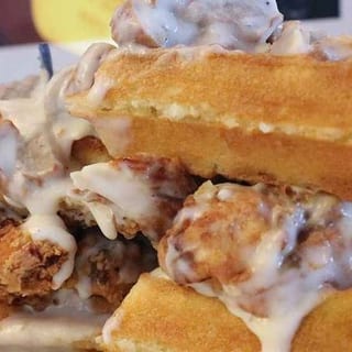 .Chicken Waffle Sandwich
