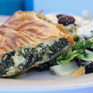 .Spinach Pie w/ Greek Salad